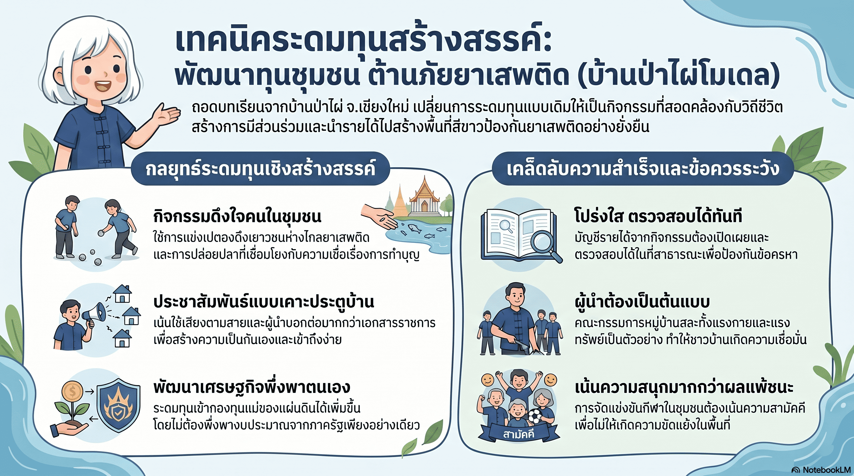 บันทึกชุดความรู้รายบุคคล : เทคนิคการพัฒนาหมู่บ้านทุนชุมชนขับเคลื่อนเศรษฐกิจฐานรากและแก้ไขปัญหายาเสพติด  บ้านป่าไผ่ หมู่ที่ 2 ตำบลแม่โป่ง อำเภอดอยสะเก็ด จังหวัดเชียงใหม่ 